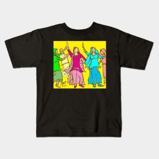 Punjabi Giddah dancers 1 Kids T-Shirt